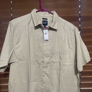 Men’s khaki GAP linen shirt BRAND NEW!
